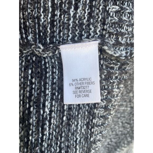 Simply Vera open front cardigan gray and black LG - Picture 6 of 10